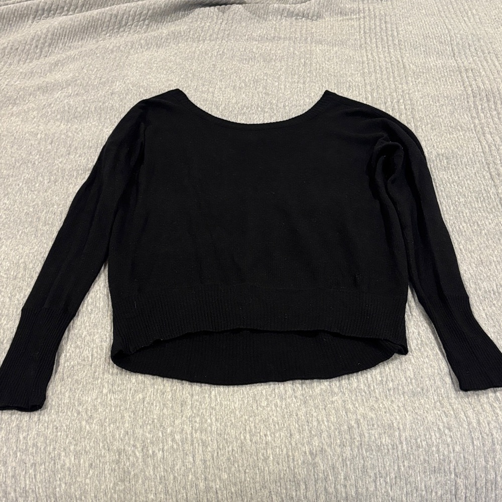 LuLuLemon Black Long Sleeve Knit Top